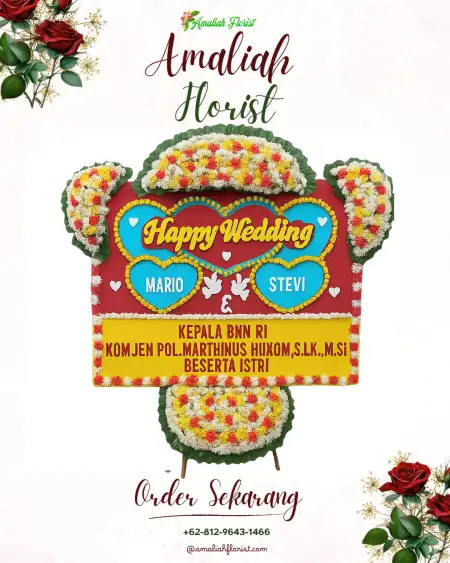 Papan Bunga Pernikahan Sumber Marga Telang